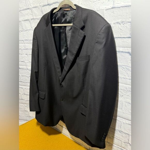 Peter Millar Black Sport Coat with Notched Lapels, Size 52T - Picture 3 of 10